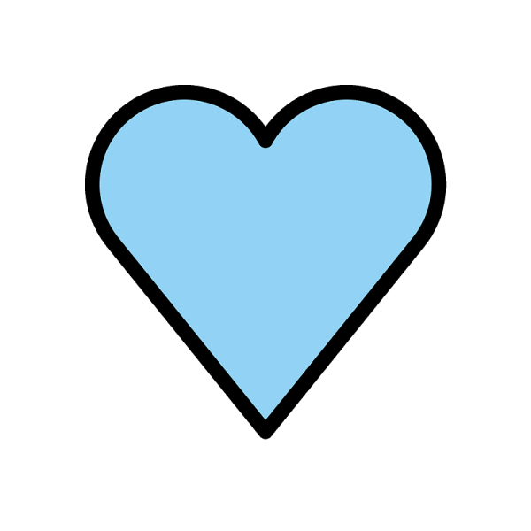Голубое сердце эмодзи