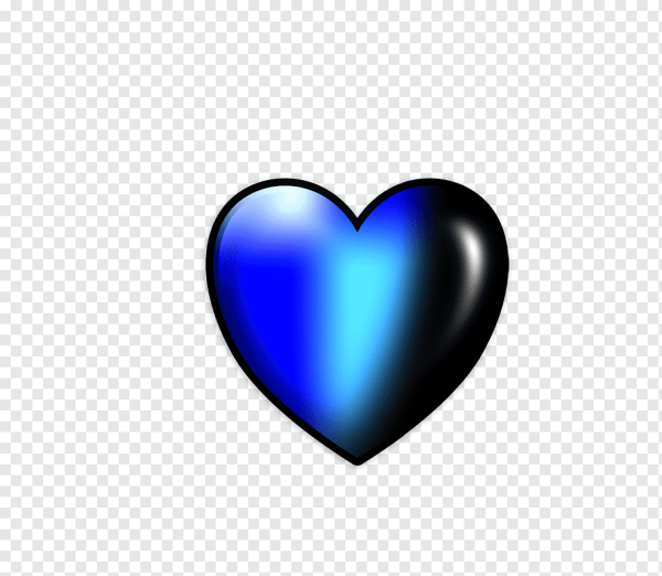 Голубое сердце смайлик