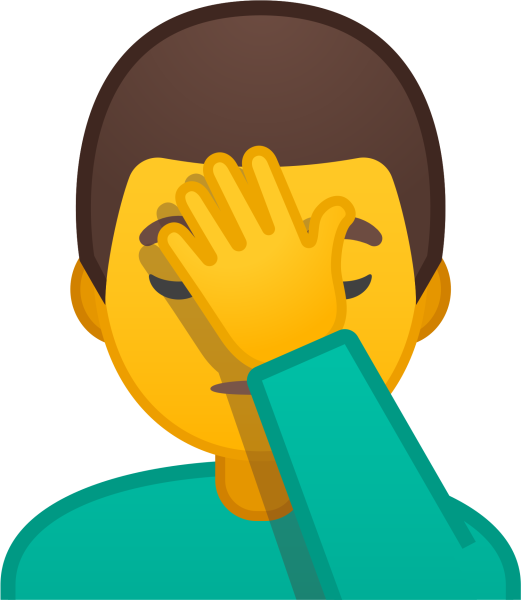 Смайл рука на лбу