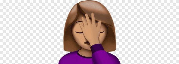 Смайлик рука на лбу