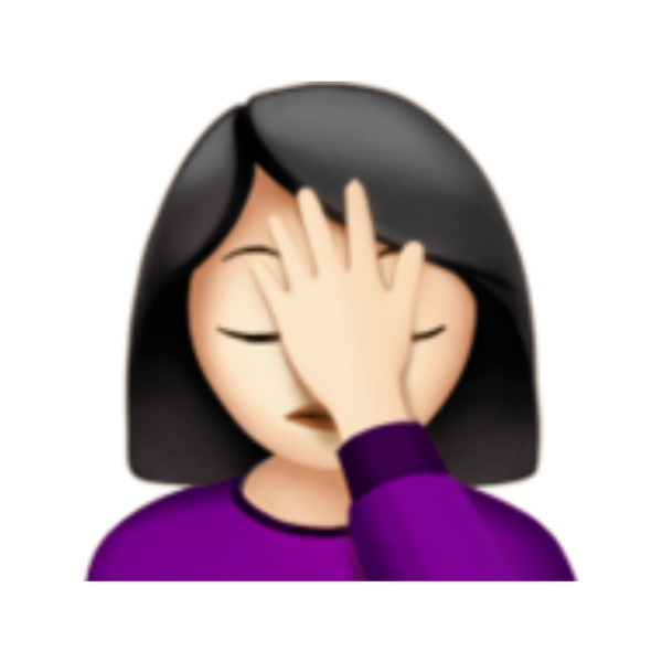 Смайлик бьет себя по лицу