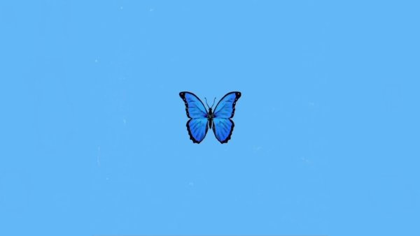 ЭМОДЖИ бабочка голубая