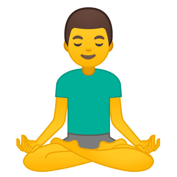Эмодзи в позе лотоса