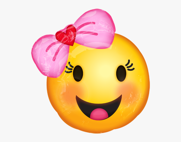 Смайлик девочка улыбается