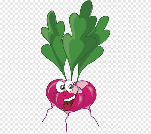 Мультяшные овощи редиска