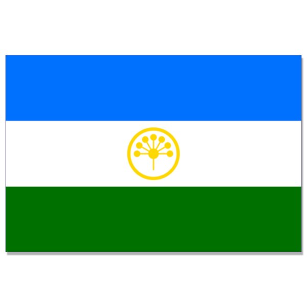 Флаг России и Башкортостана