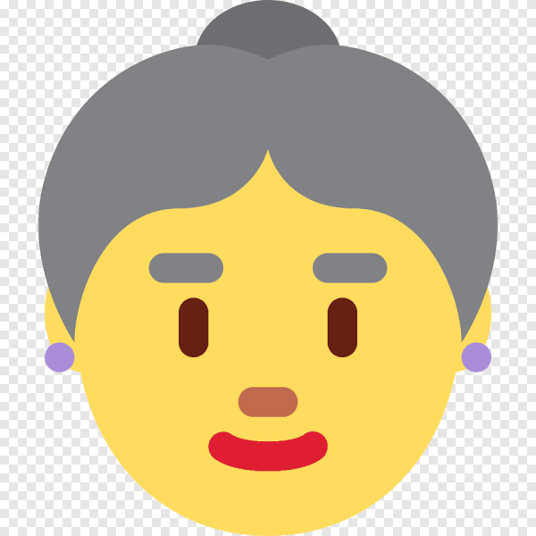 Эмодзи пожилая женщина