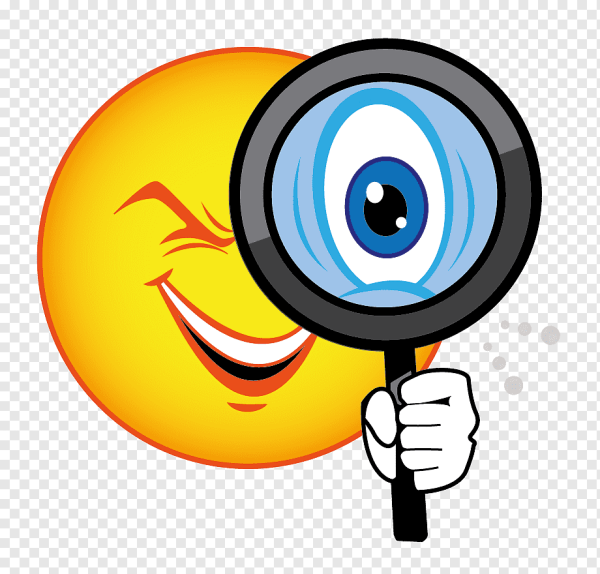 Смайлик с биноклем