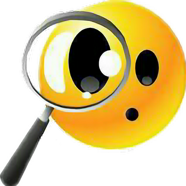 Смайлик с лупой