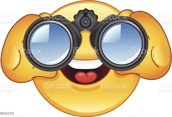 Смайлик бинокль в ВК