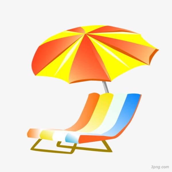 Зонтик пляжный без фона