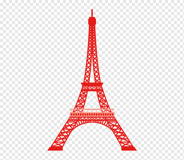 Красная Эйфелева башня башня