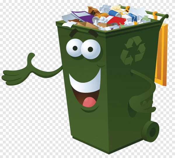 Веселый мусорный контейнер