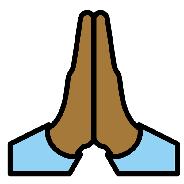 Смайлик две ладони вместе