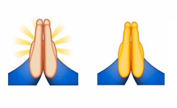 Смайлик сложенные ладони