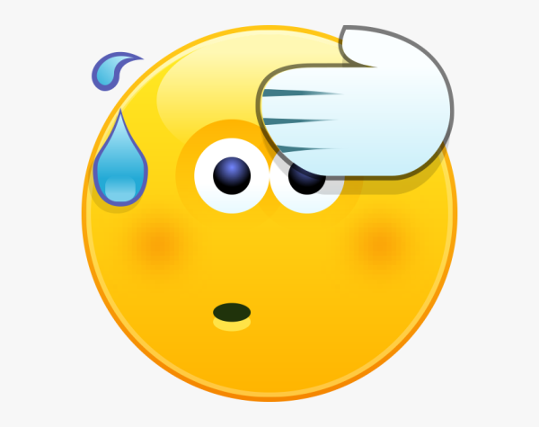 Смайлик вытирает пот