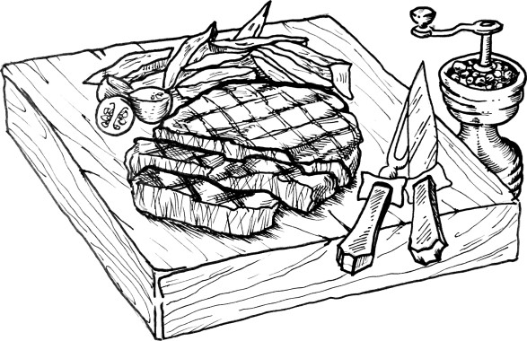 Мясо карандашом