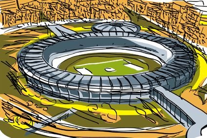Рисунок стадиона детский