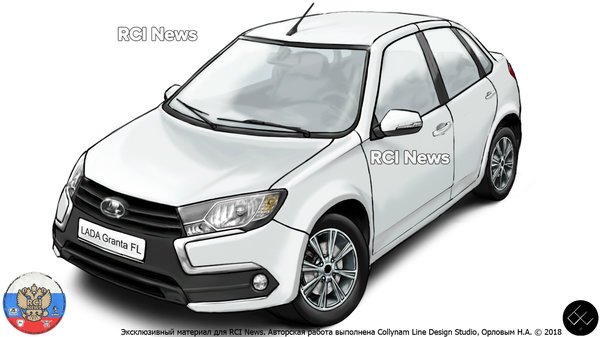 Раскраска Лада Гранта 2190