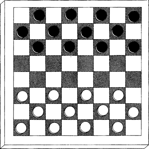 Шашки расстановка фигур