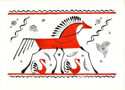 Мезенская роспись легкая