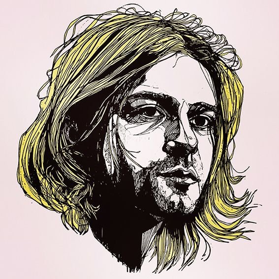 Курт кобейн рисунок (45 фото)