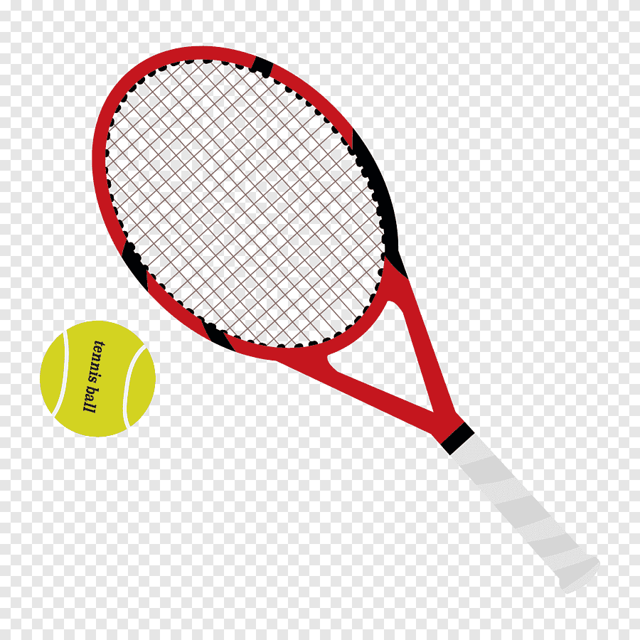 Ракетка для большого тенниса рисованная
