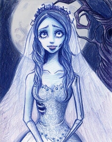 Рисунок труп невесты тим Бертон