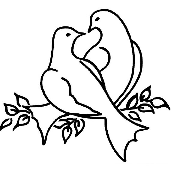 Голуби на свадьбу трафарет