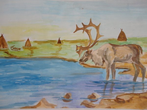 Тундра рисунок