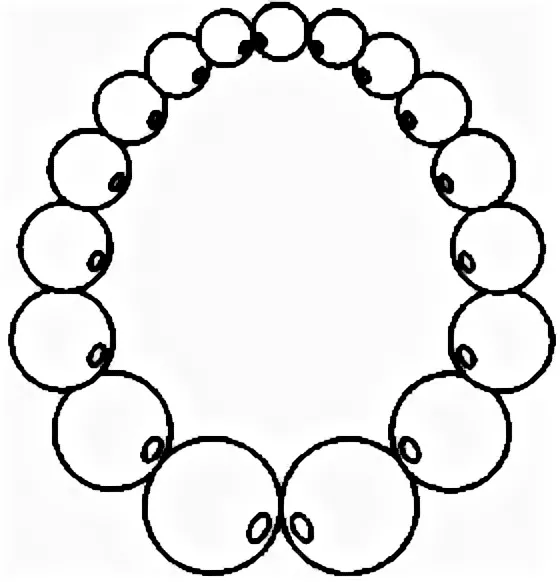 Бусы раскраска для детей