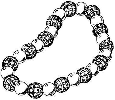 Бусы раскраска для детей