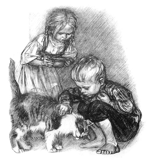 Лев толстой котенок