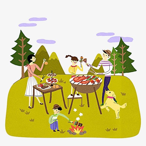 Рисунок пикник на природе для детей