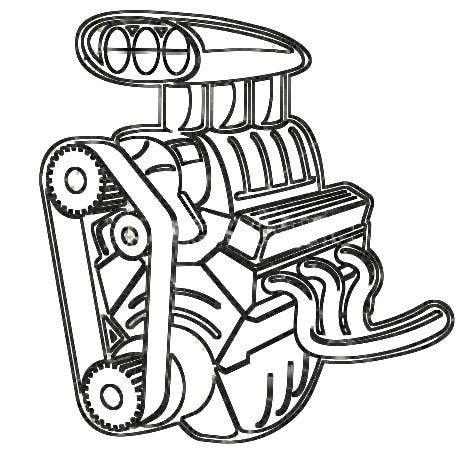 Двигатель раскраска