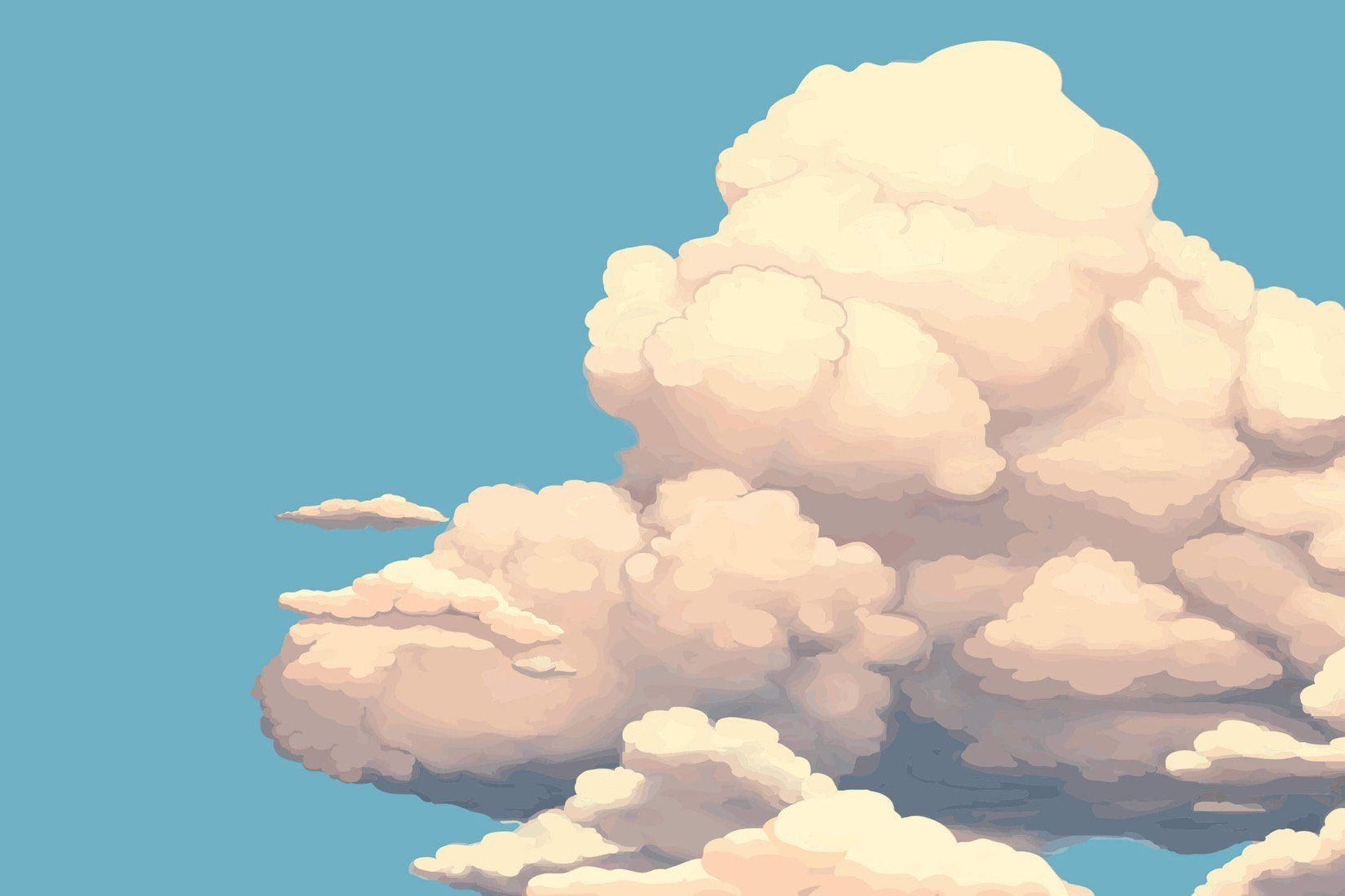 Как рисовать небо с облаками