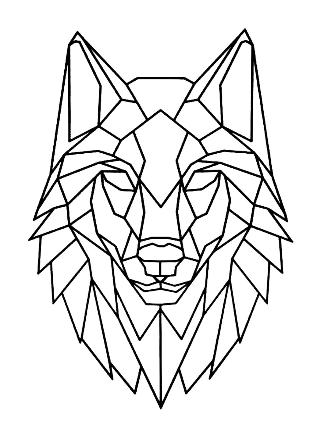 Геометрическая голова волка