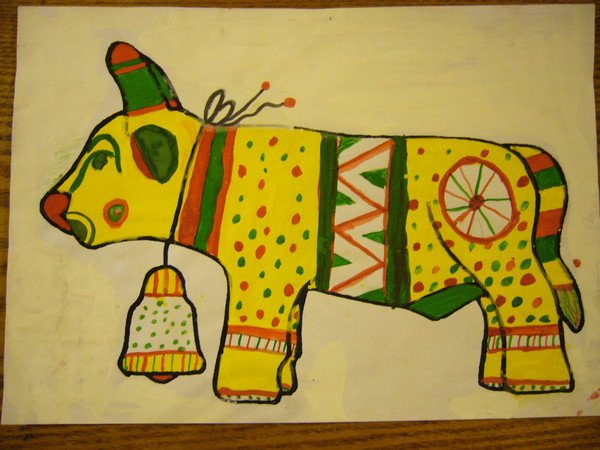 Филимоновские игрушки срисовка