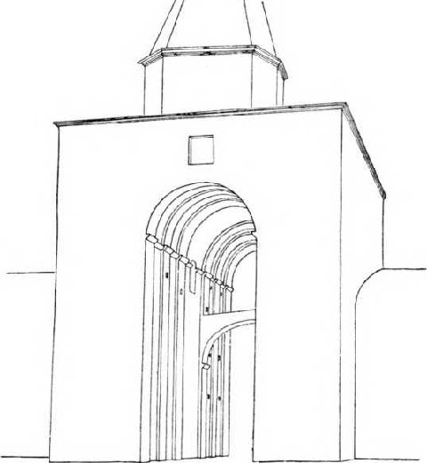 Рисунок золотых ворот во Владимире