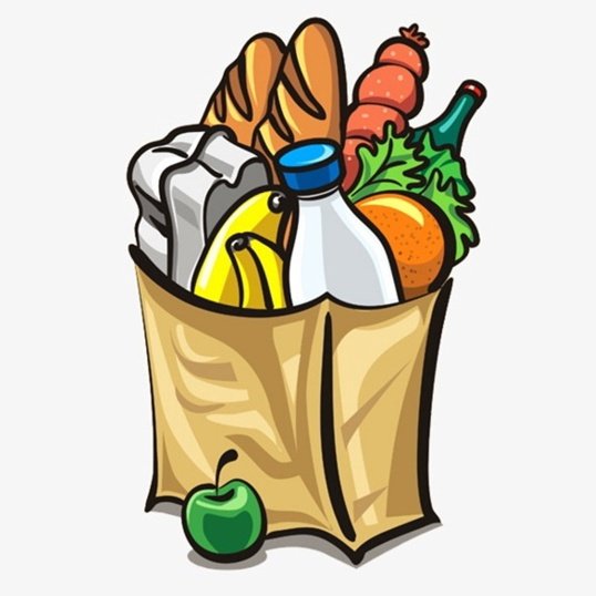 Пакет с продуктами вектор