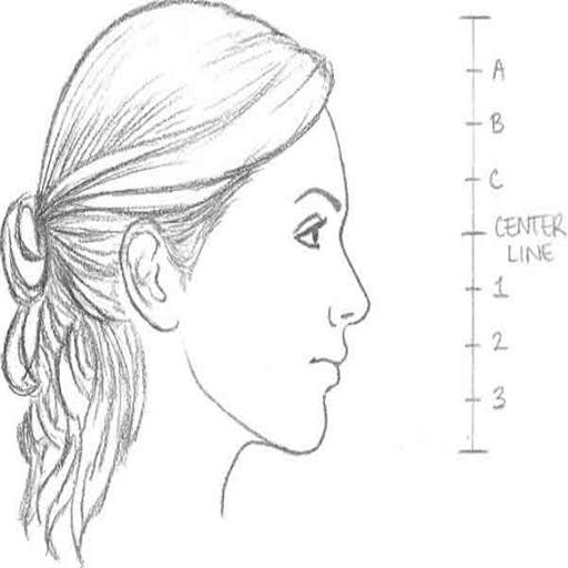 Лицо в профиль карандашом