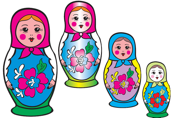 Цветные матрешки для детей
