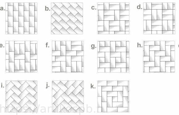 Брусчатка тротуарная 100х100х60 узоры