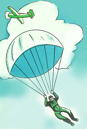 Парашютист рисунок (50 фото)