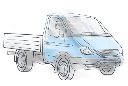 Грузовик Газель вектор