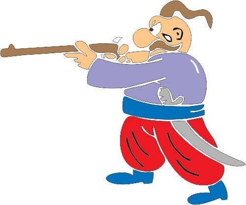 Казак Тарас Бульба раскраска