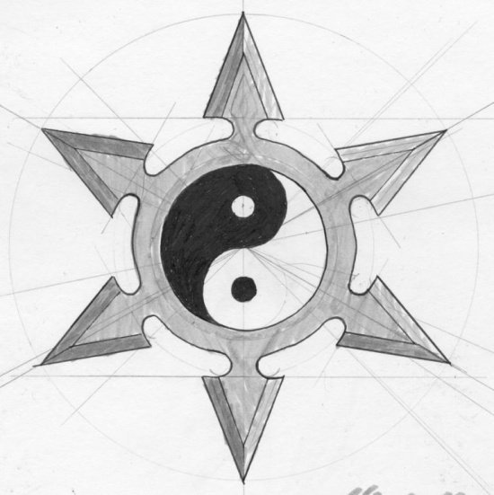 Сюрикен из Наруто рисунок