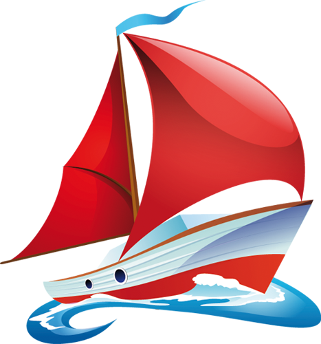 Кораблик с красными парусами для детей