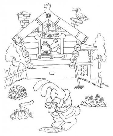 Рисование по точкам Заюшкина избушка