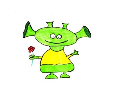 Рисунок инопланетянина для 3 класса